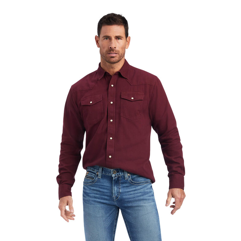 Ariat Hemden Herren - Jurlington Retro Fit DunkelRot ( RTPQM-8451 )